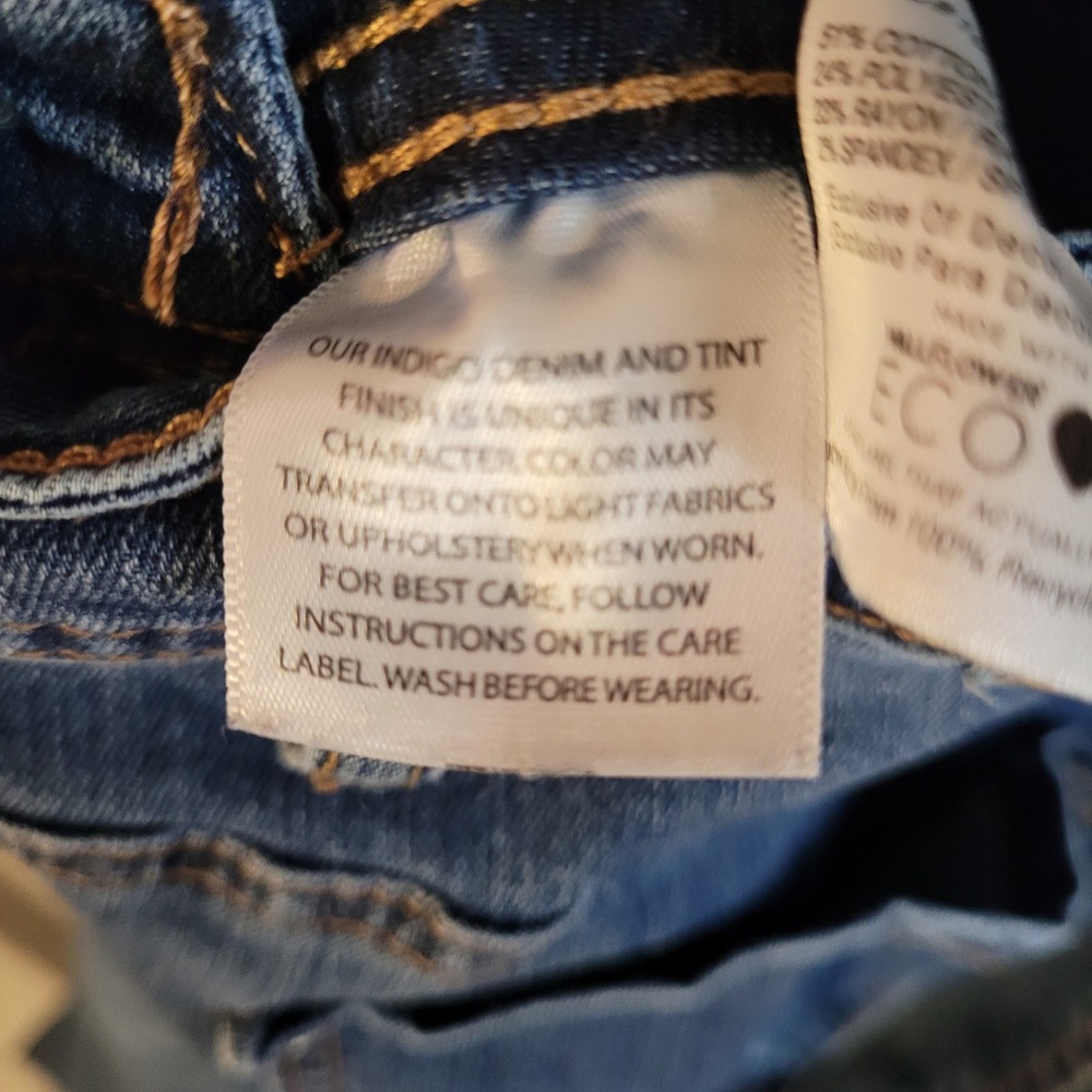 Wallflower Women Medium Wash Denim Overalls WFN12798M Blue Stretch Size L - Picture 4 of 5
